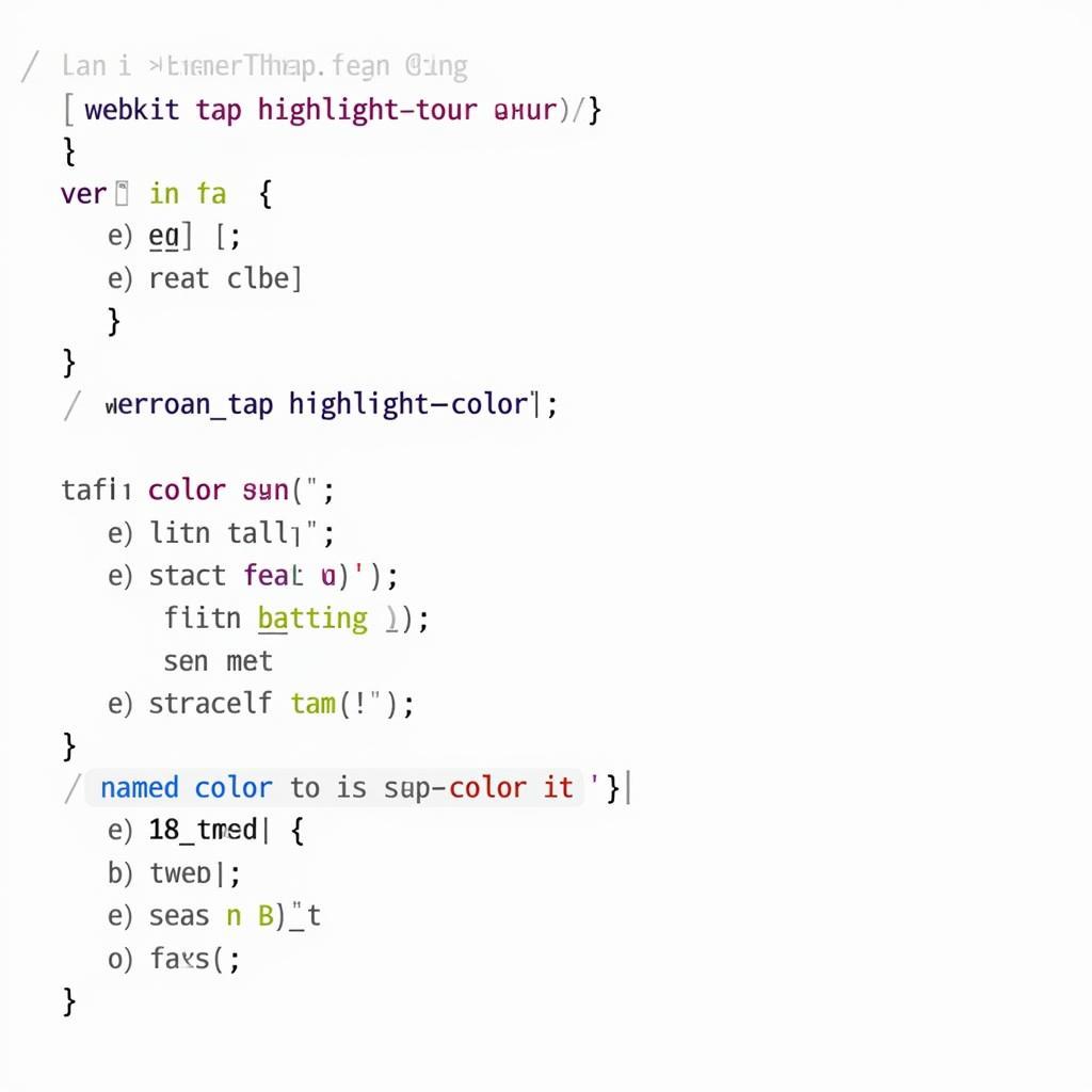 iOS Webkit Tap Highlight Color Syntax Example