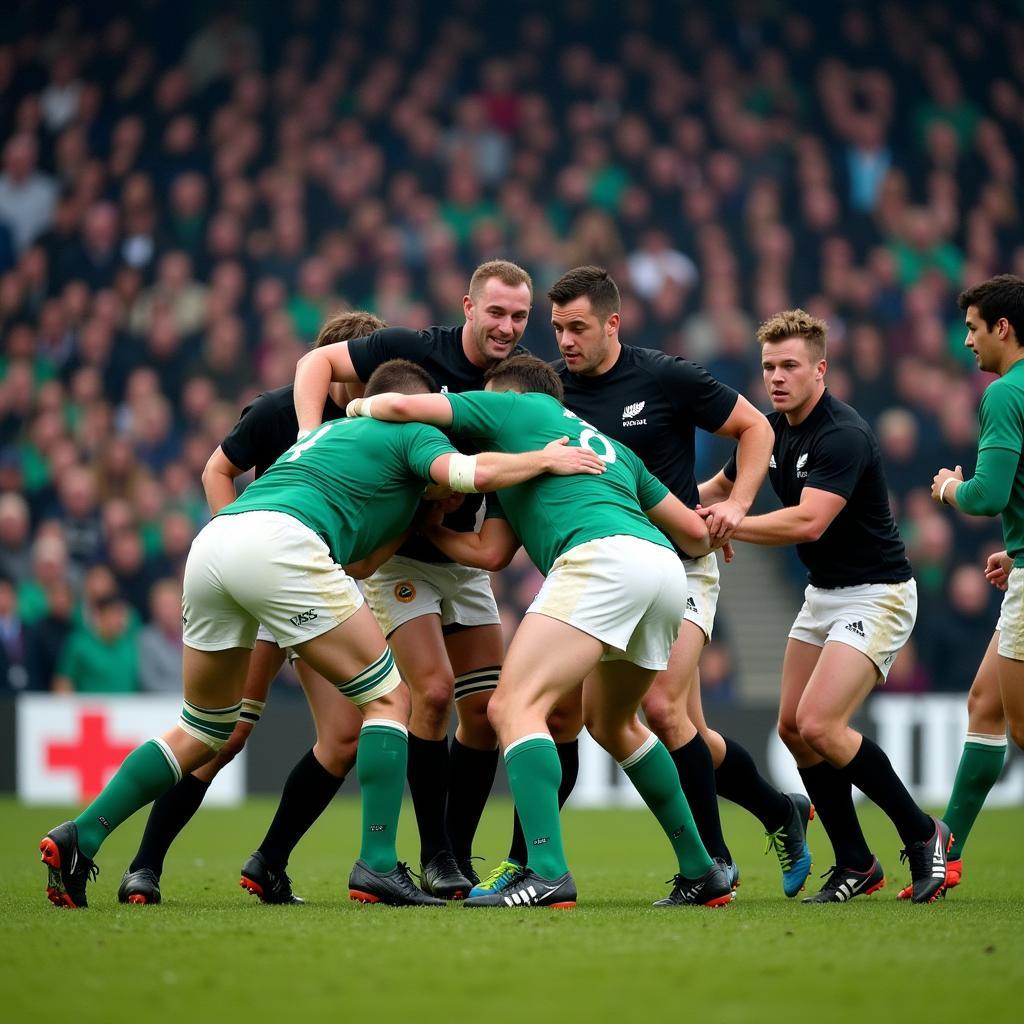 Những khoảnh khắc kinh điển trong trận đấu Ireland vs New Zealand