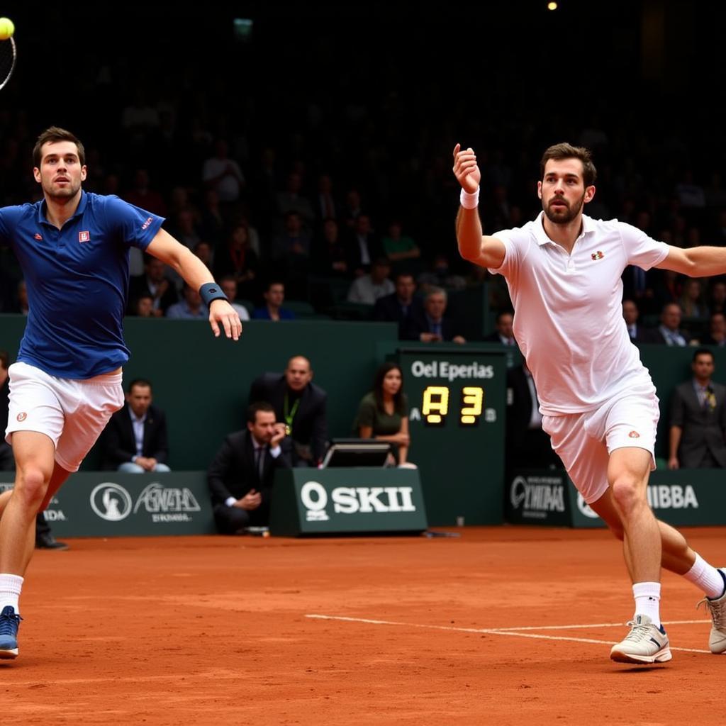 Jack Sock và Filip Krajinovic tại Paris Masters 2017