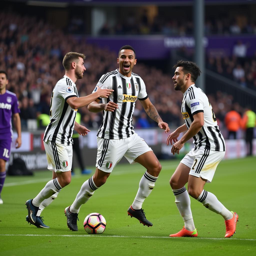 Bàn thắng đẹp mắt trong trận đấu Juve vs Fiorentina