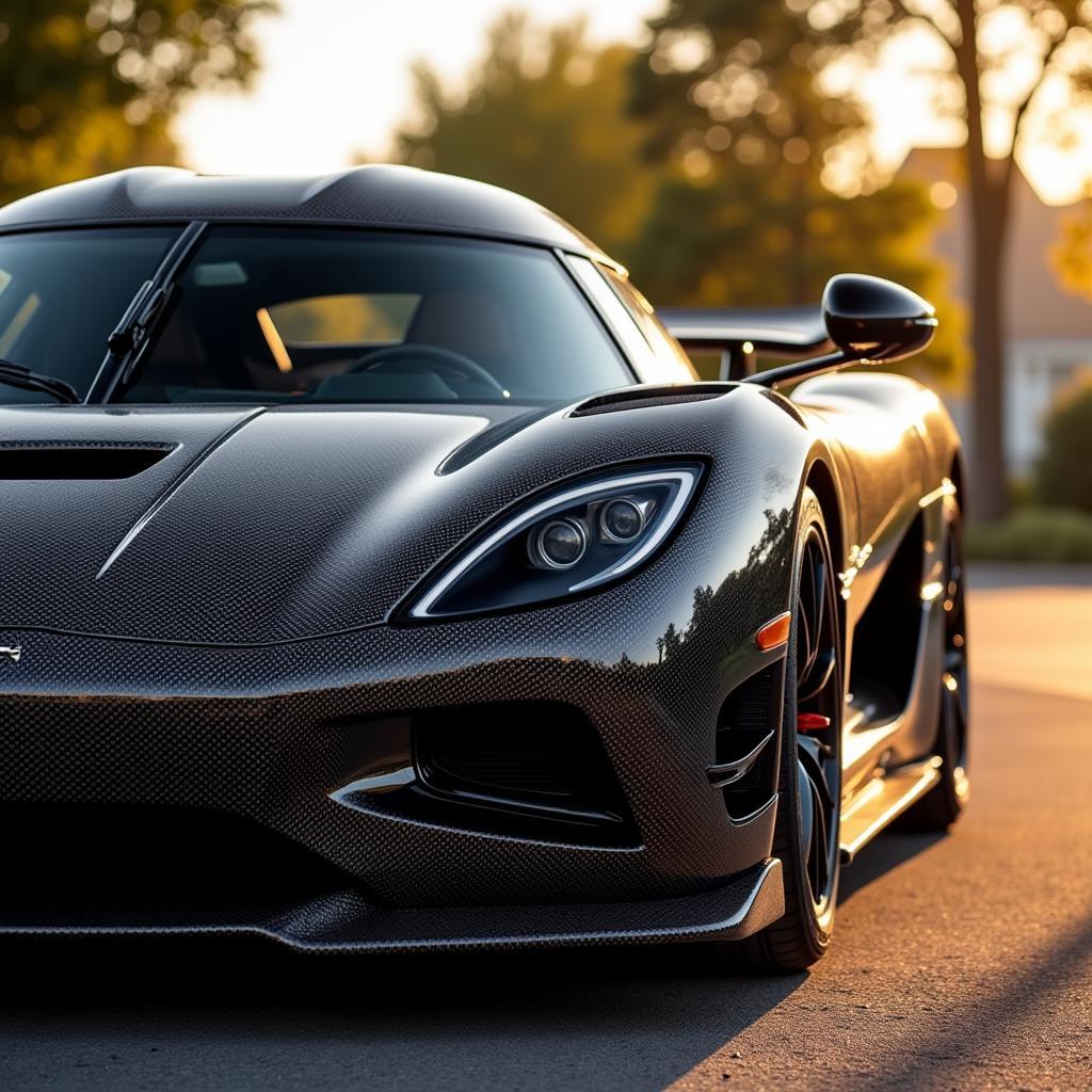 Koenigsegg CCXR Trevita ngoại thất lấp lánh dưới ánh nắng mặt trời