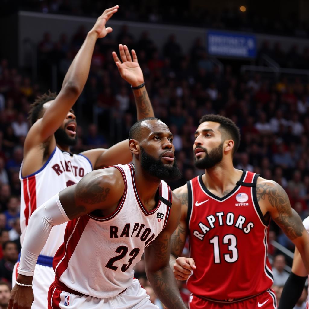 LeBron James ghi điểm quyết định trong trận đấu Cavs Raptors