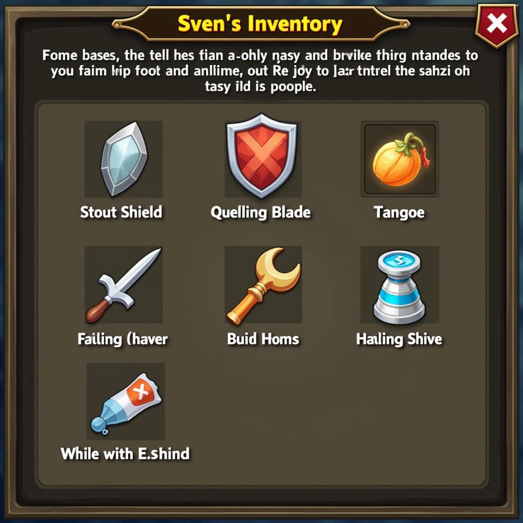 Sven early game items