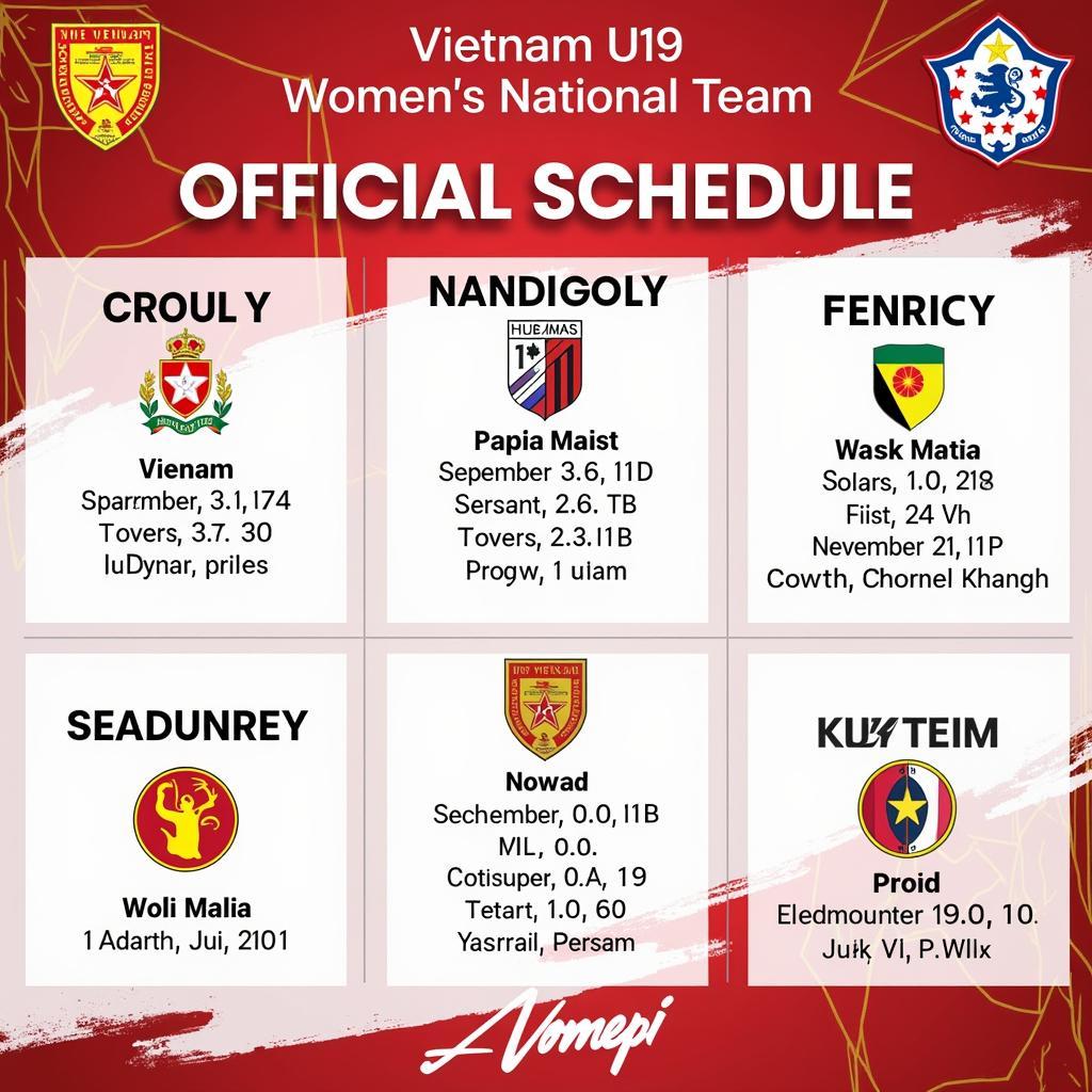 Lịch thi đấu U19 nữ Việt Nam