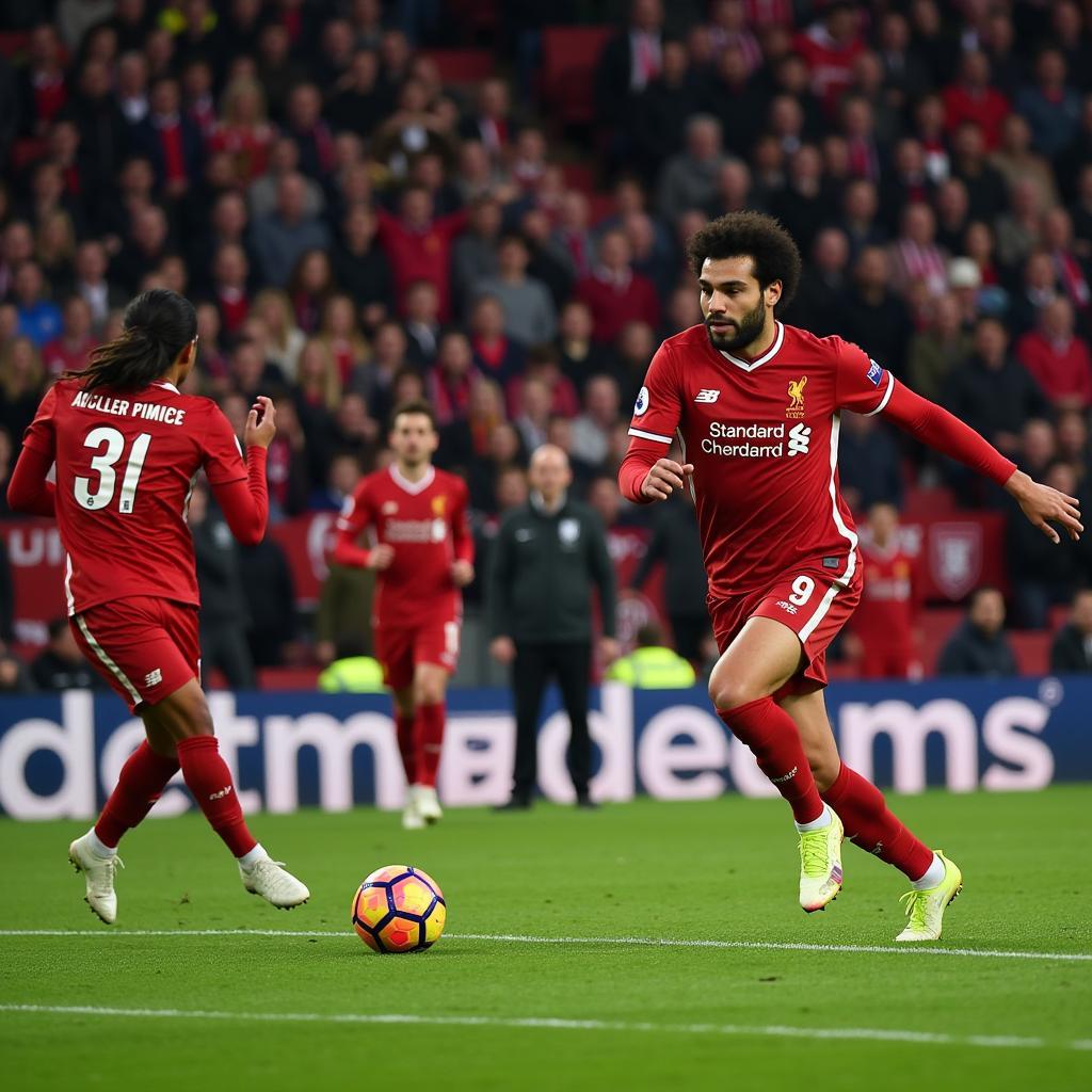 Mohamed Salah ghi bàn cho Liverpool