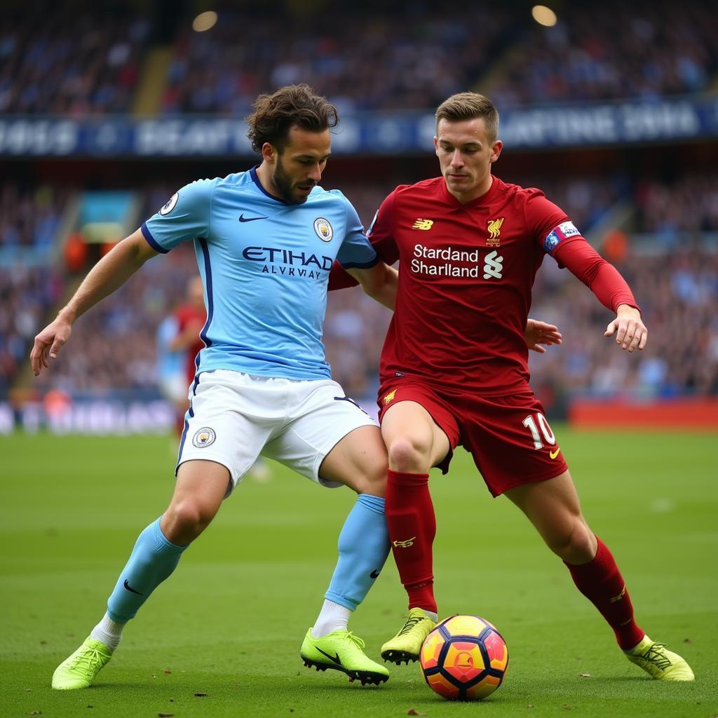 Man City vs Liverpool tranh chấp nảy lửa giữa sân