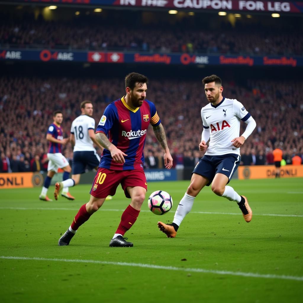 Messi ghi bàn đẹp mắt vào lưới Tottenham