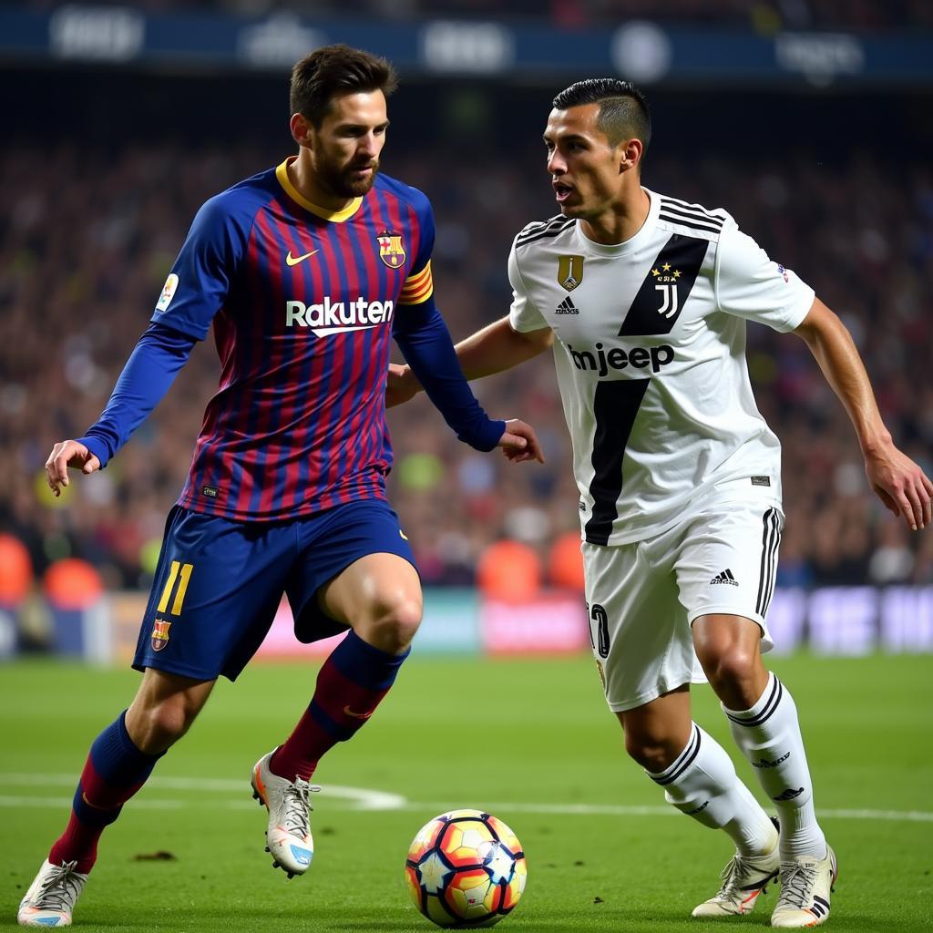 Messi và Ronaldo trong trận El Clasico