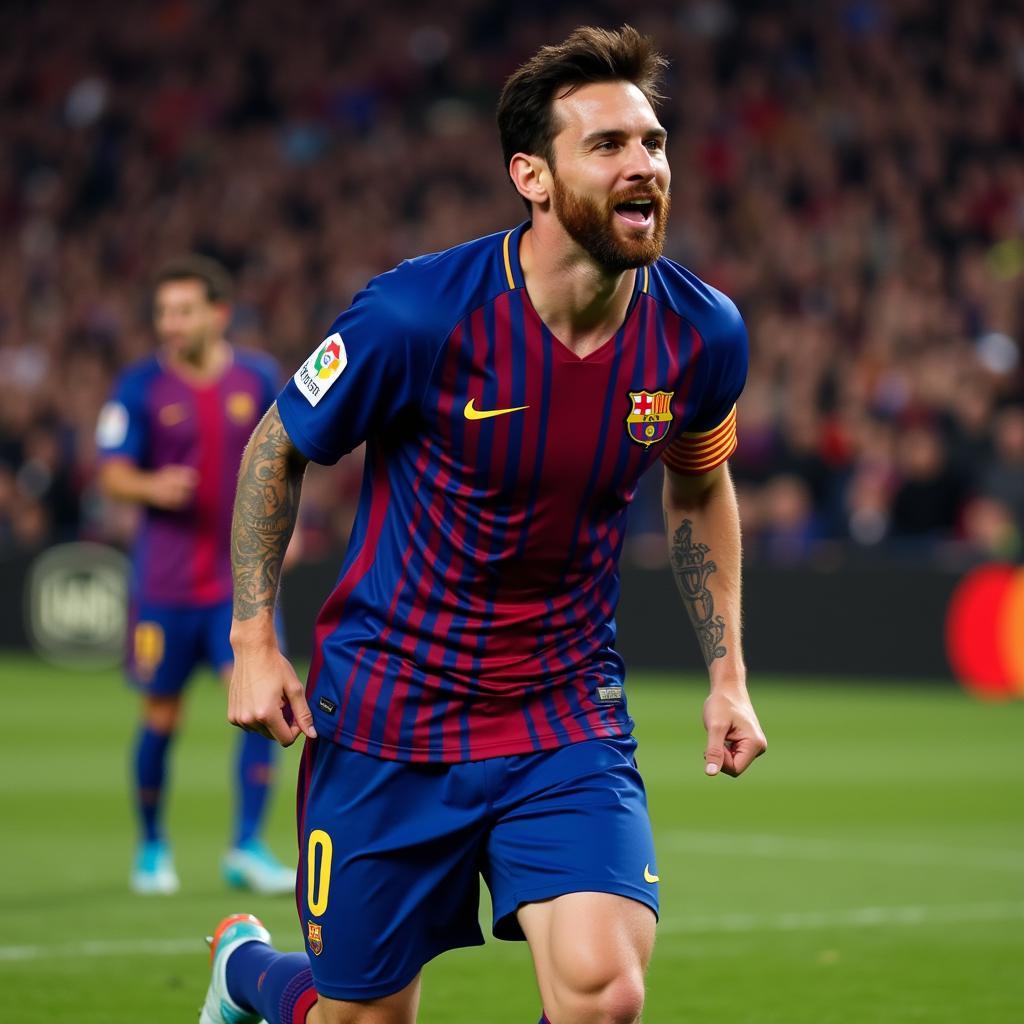 Messi tỏa sáng lập cú đúp vào lưới MU