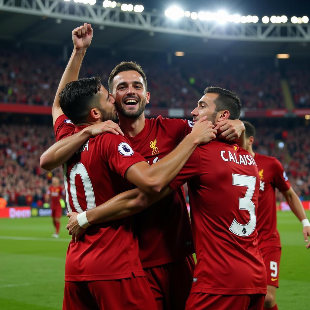 Niềm vui chiến thắng của Liverpool