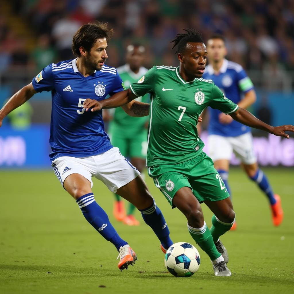 Nigeria tấn công Iceland phòng ngự