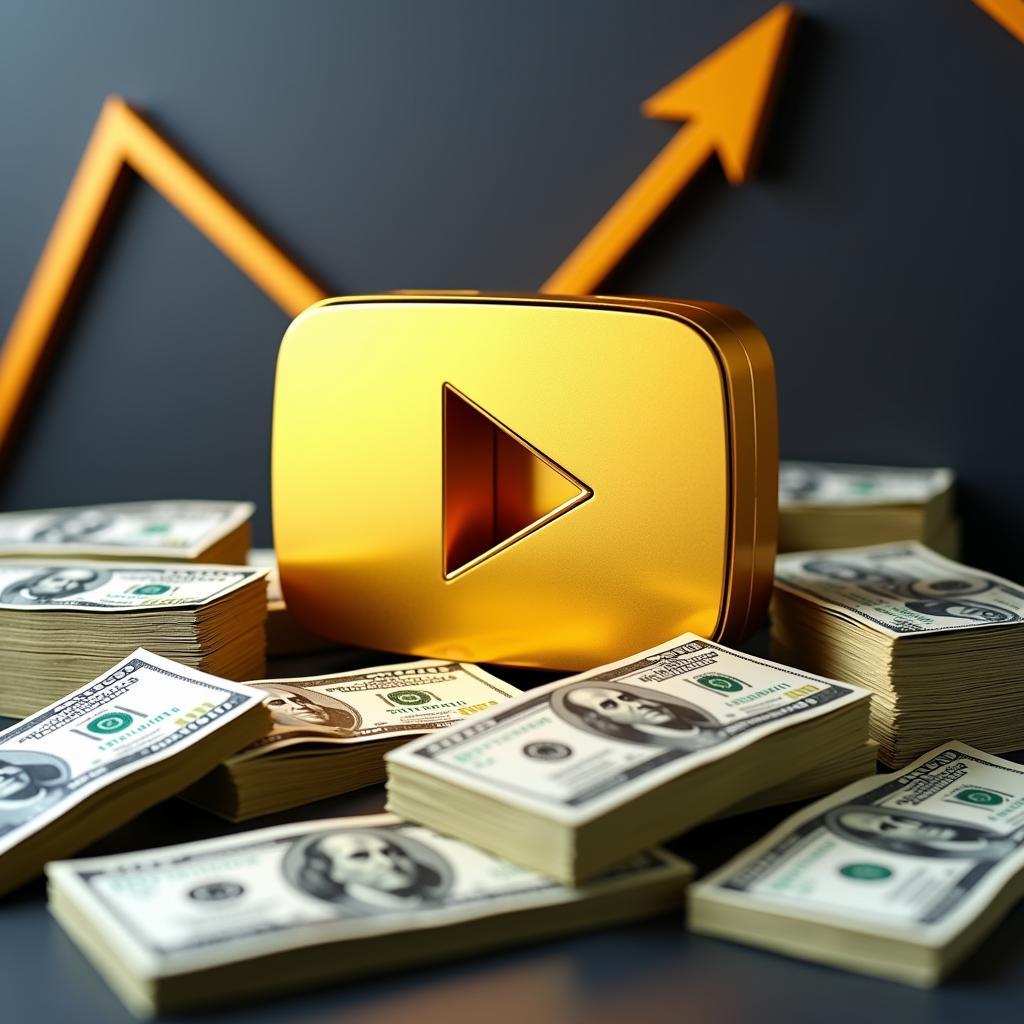 Nút Vàng Youtube và Tiền