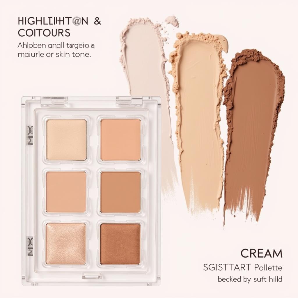 Bảng Màu NYX Cream Highlight and Contour Palette Phù Hợp Với Nhiều Tông Da