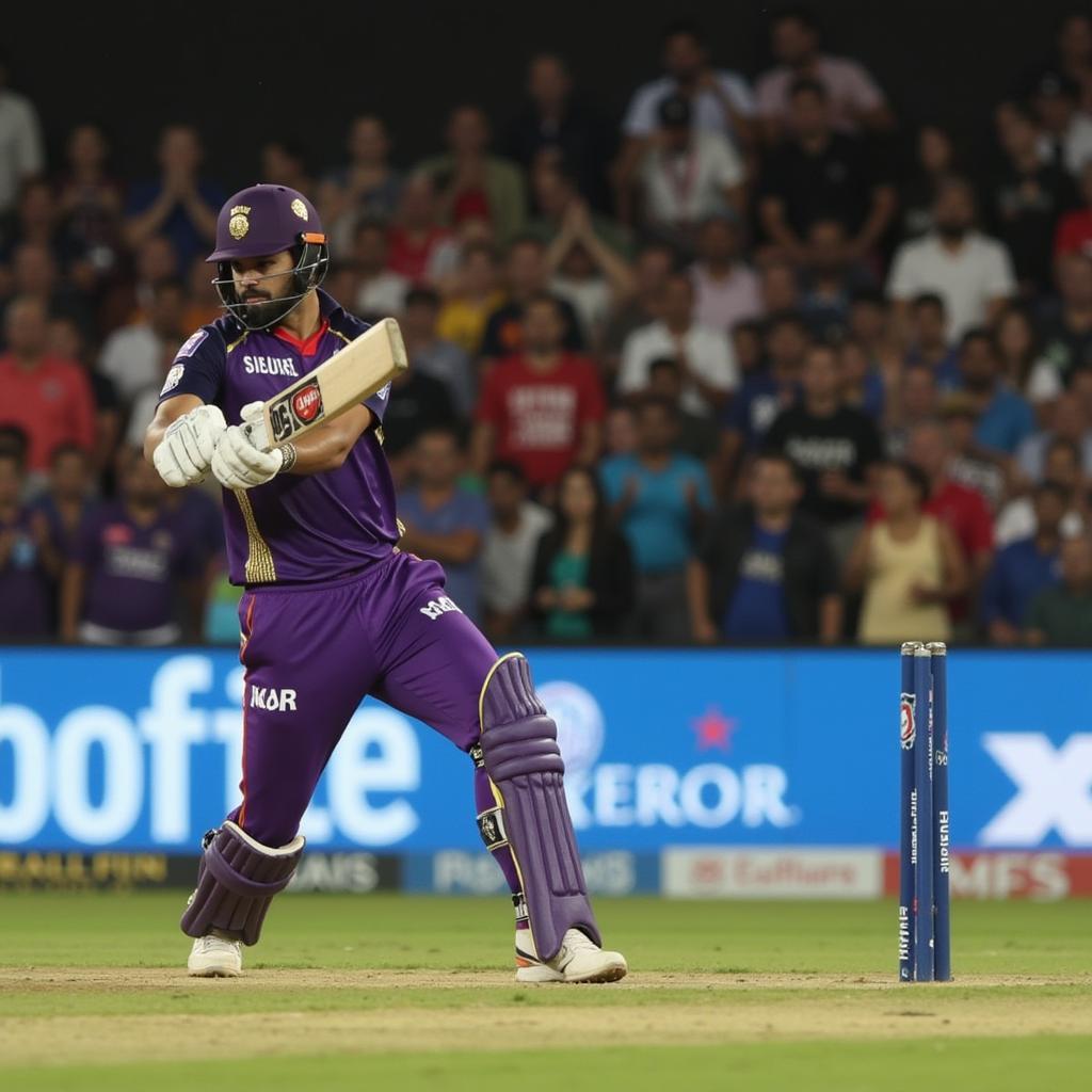 Virat Kohli batting against KKR in IPL 2019