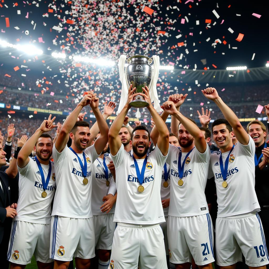 Real Madrid ăn mừng chức vô địch Champions League 2014