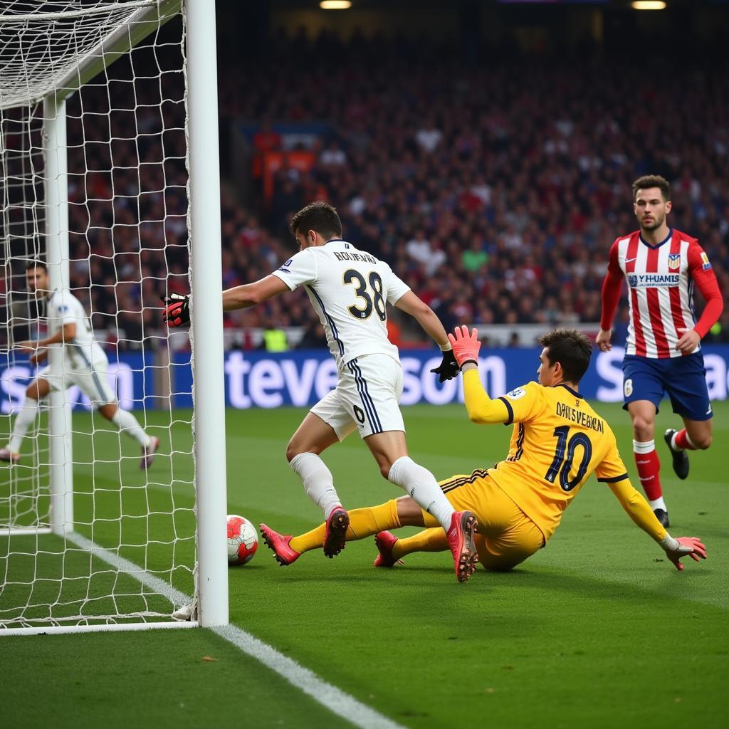 Real Madrid ghi bàn danh dự vào lưới Atletico Madrid