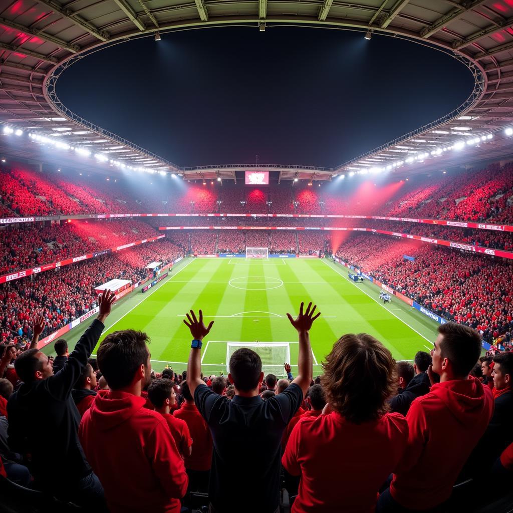 Cổ động viên cuồng nhiệt trên sân Amsterdam Arena