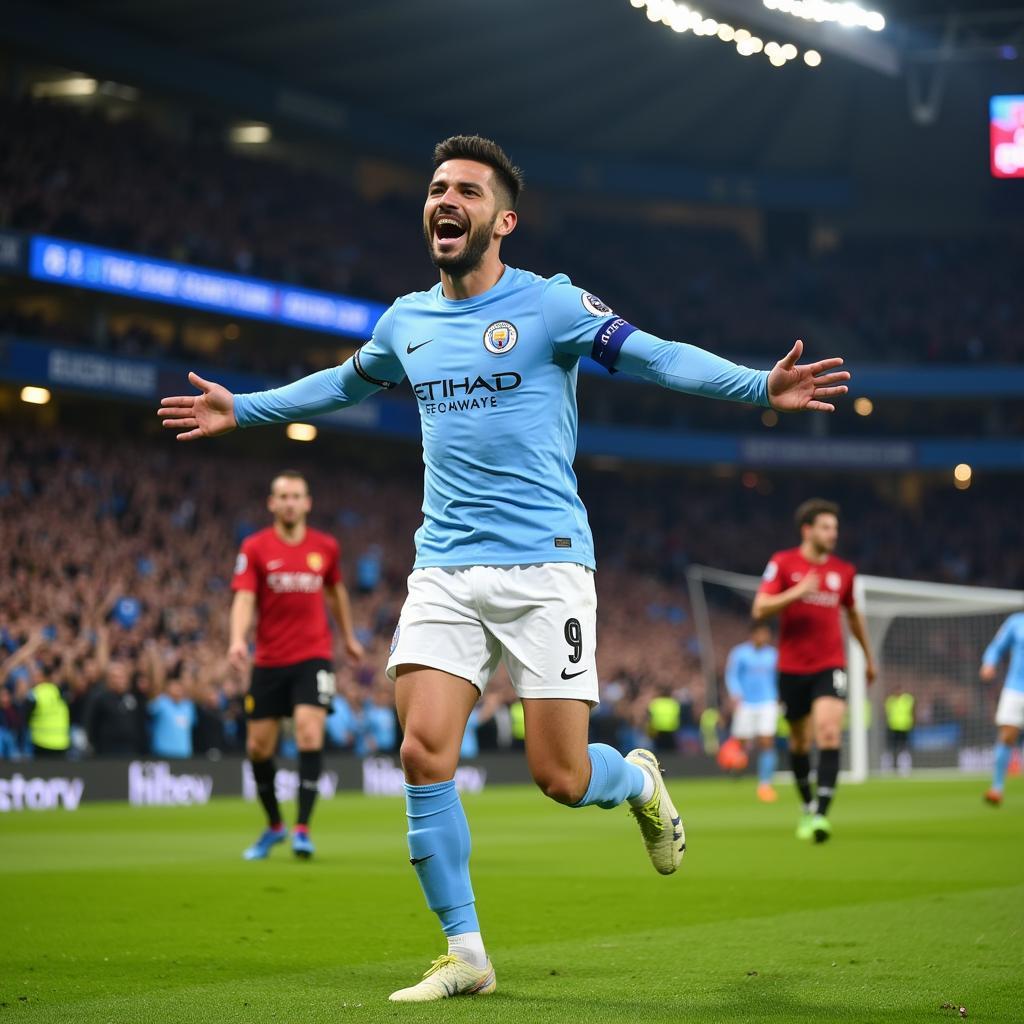 Sergio Aguero lập hat-trick trong trận Man City vs Chelsea