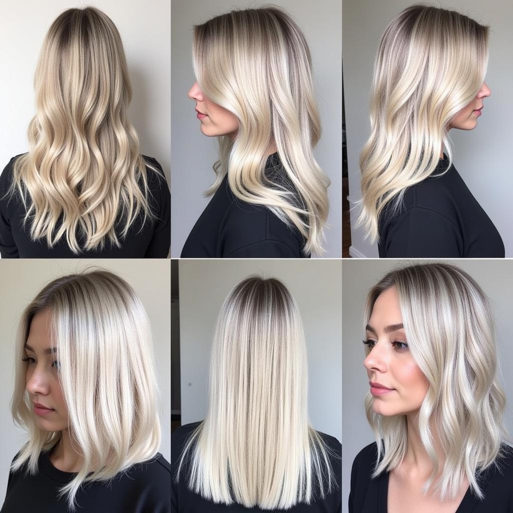 Silver Highlights on Different Blonde Hair Styles