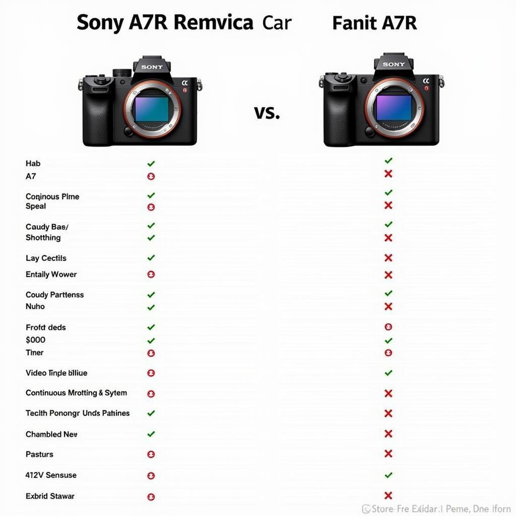 So sánh A7 và A7R