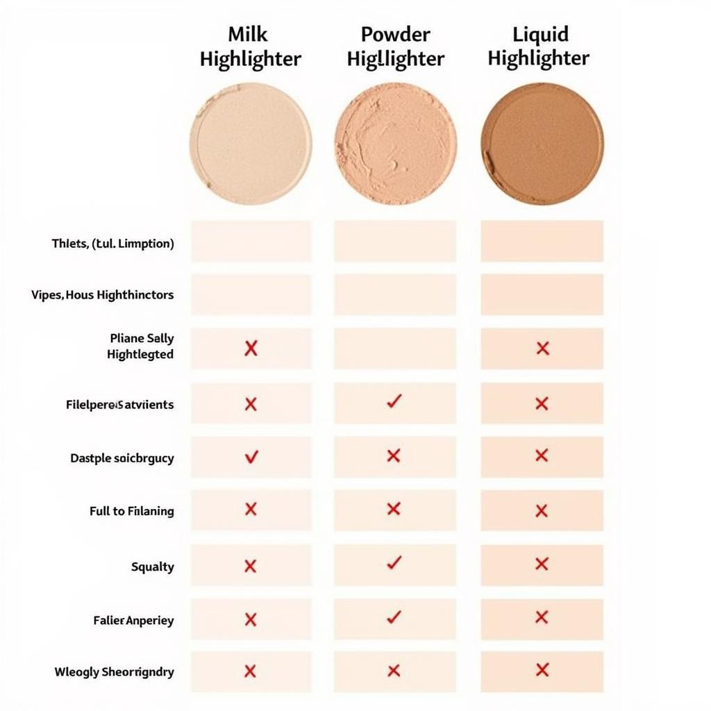 So sánh Milk Highlighter với các loại highlighter khác