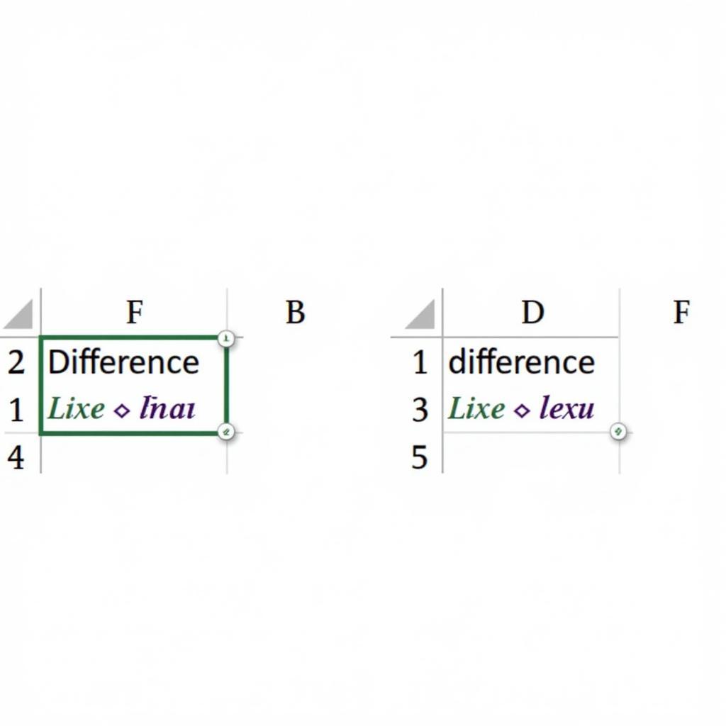 So sánh nội dung giữa hai ô Excel và làm nổi bật sự khác biệt