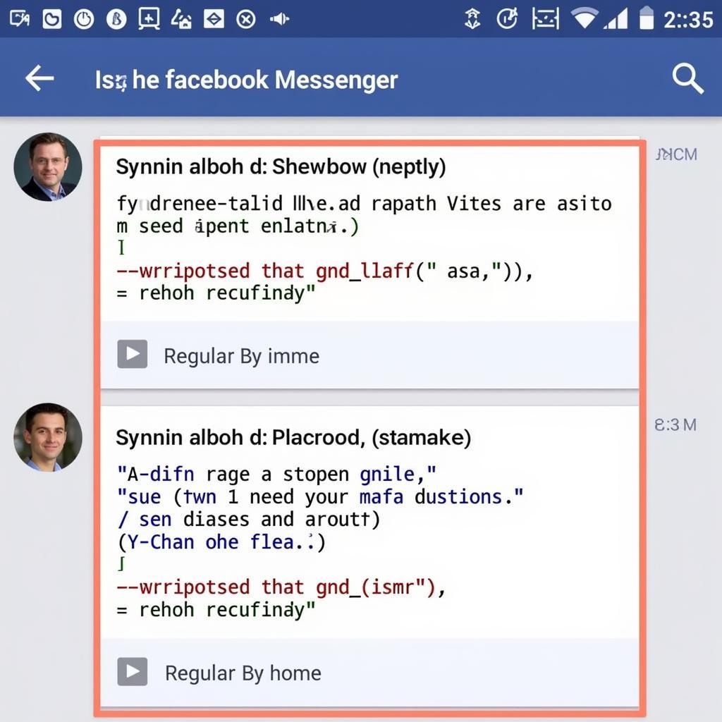 Sử dụng highlight syntax code trên Facebook Messenger