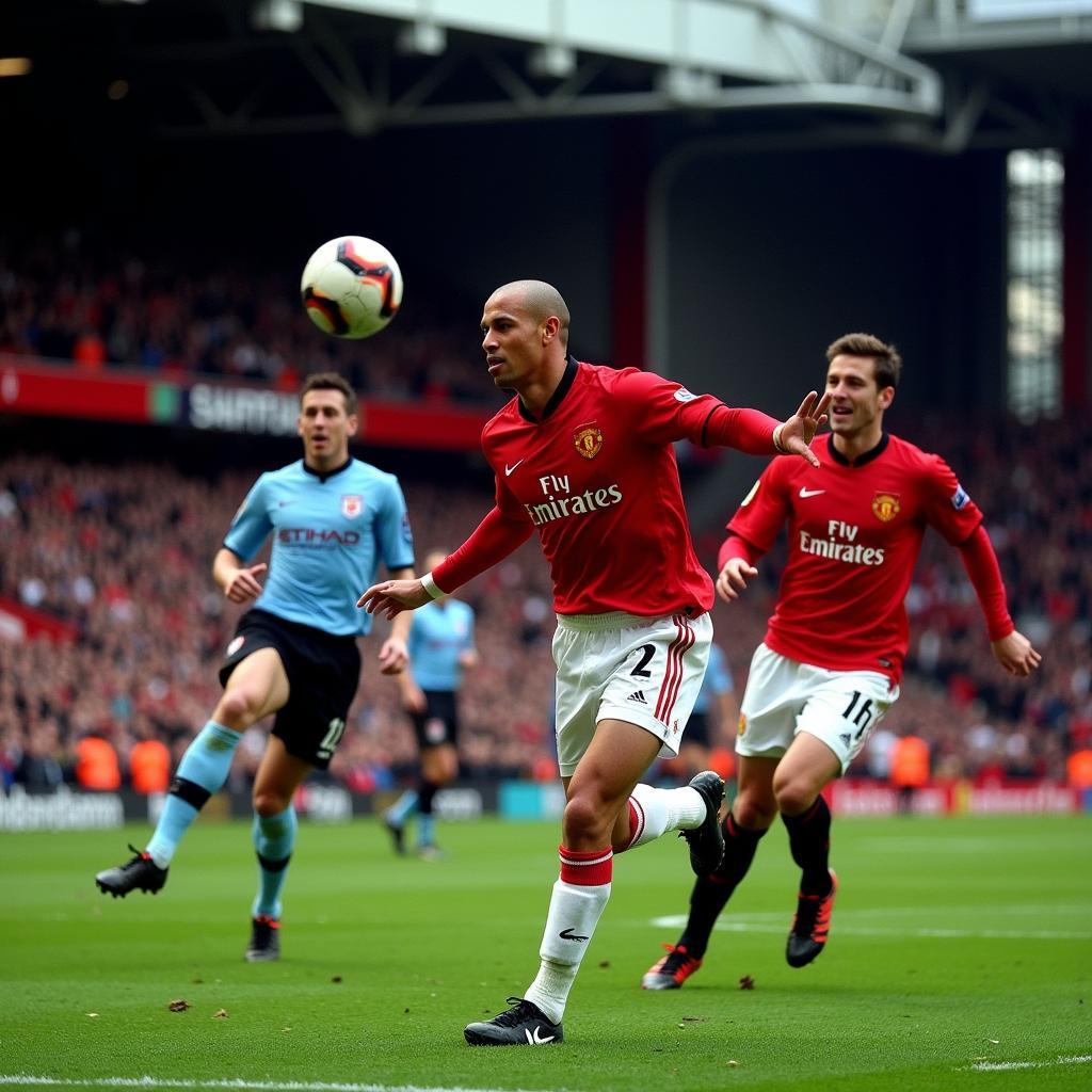 Thierry Henry volley đẳng cấp vào lưới Manchester United