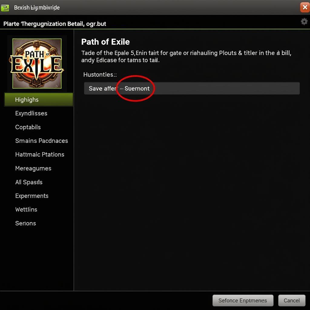 Thiết lập Highlight GeForce Experience Path of Exile