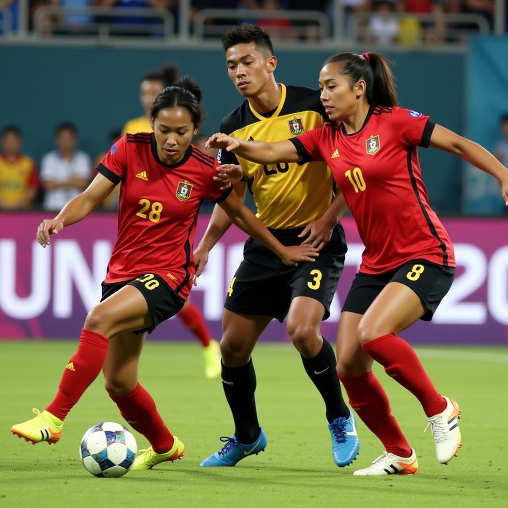 Tuyển Timor Leste phòng ngự trước sức ép của Thái Lan tại Sea Games 29