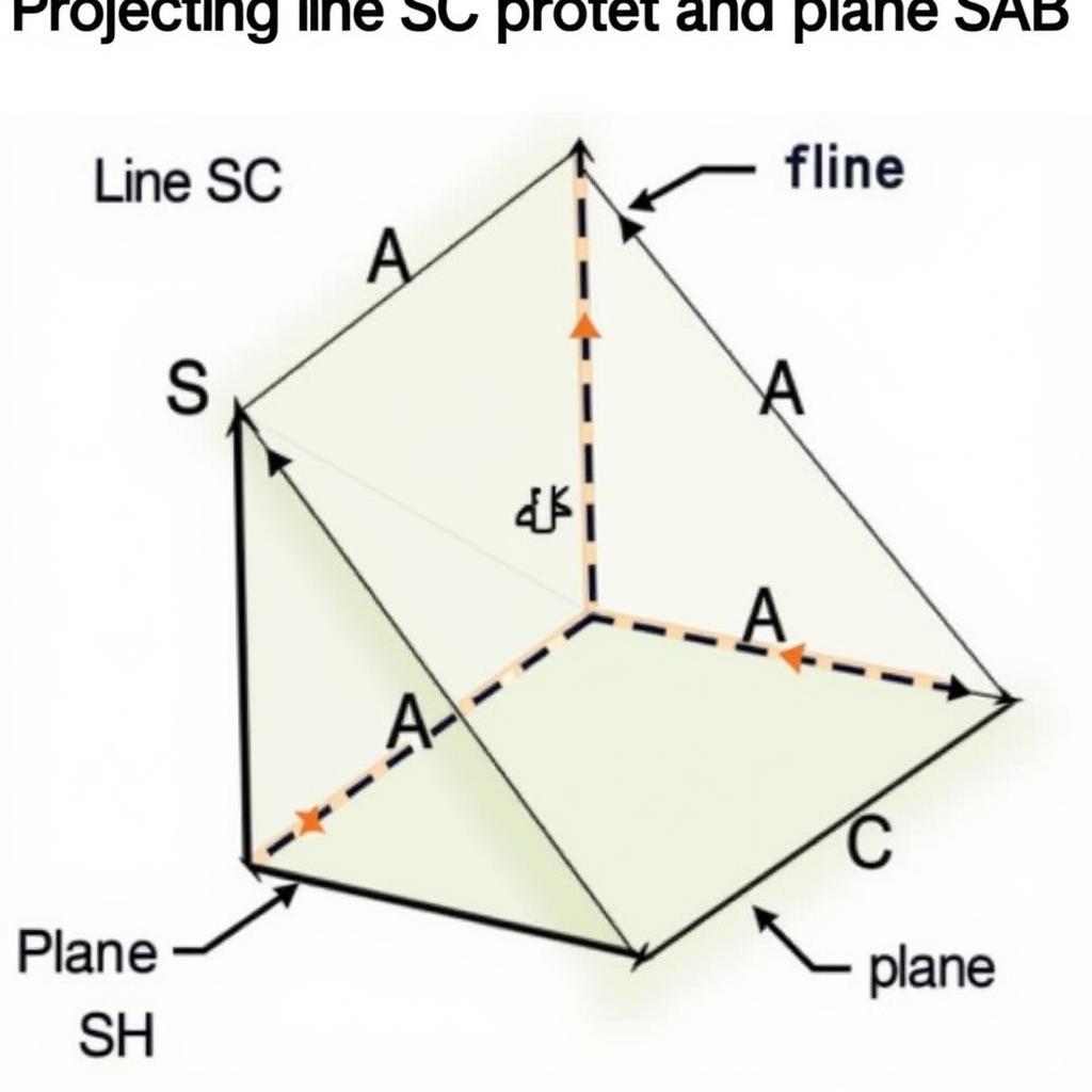 Hình chiếu của SC lên SAB