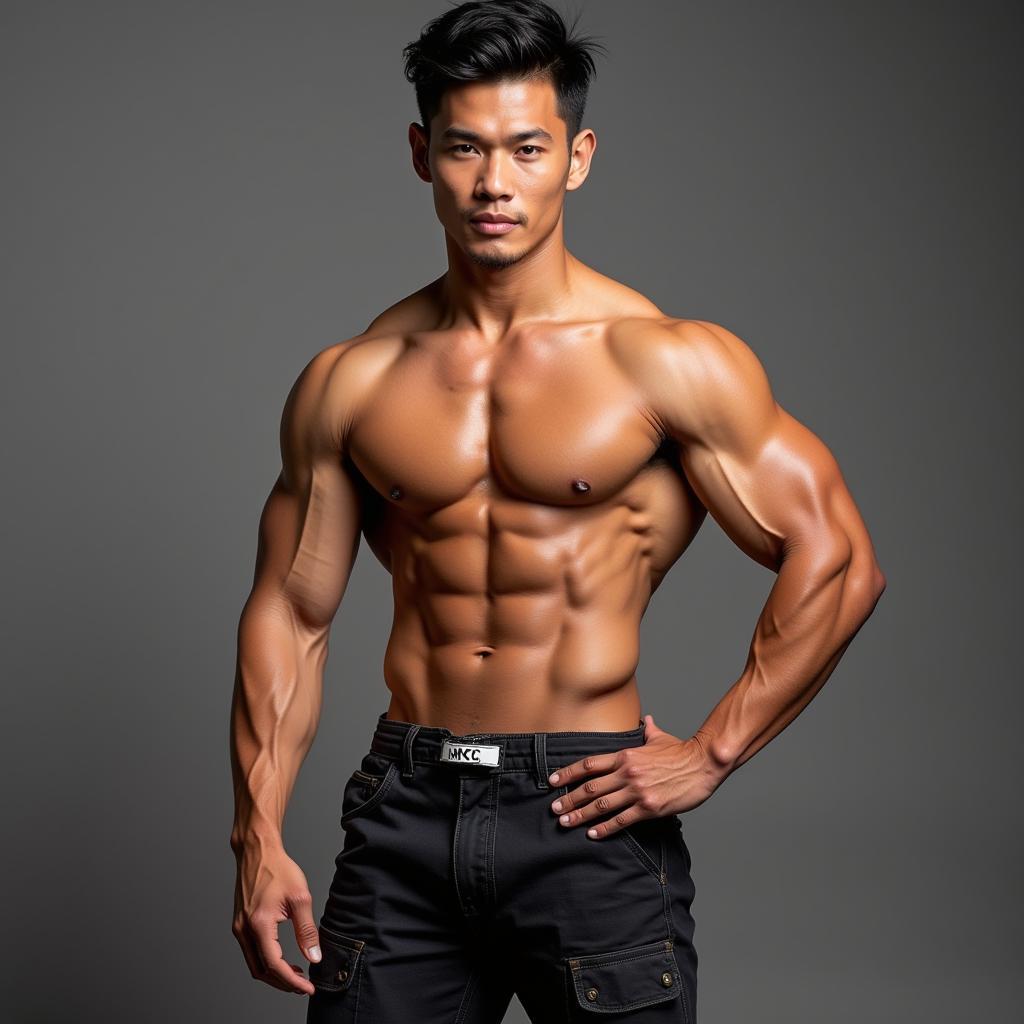 Trường Thế Vinh với body săn chắc