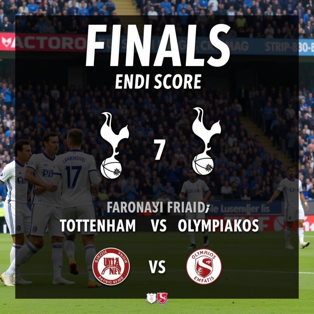 Tỷ số chung cuộc Tottenham Olympiakos