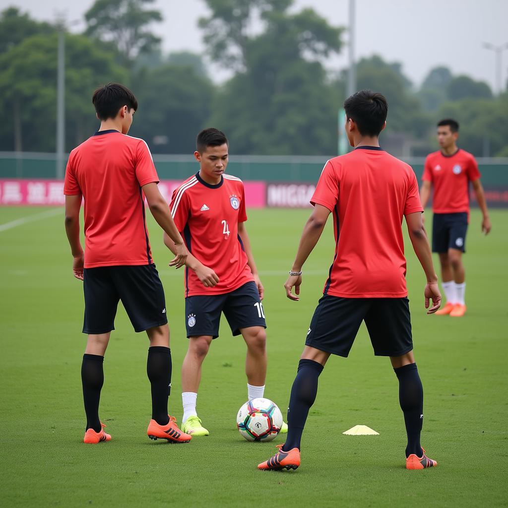 U19 Sông Lam Nghệ An tập luyện