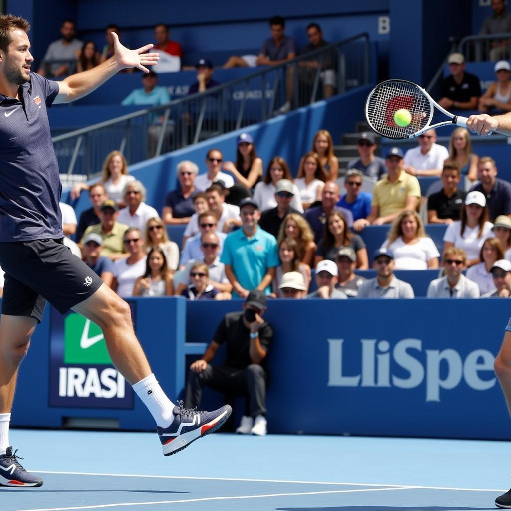 Wawrinka và Nishikori tại US Open 2016