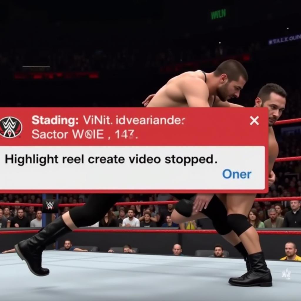 WWE 2K17 Highlight Reel Error Screen