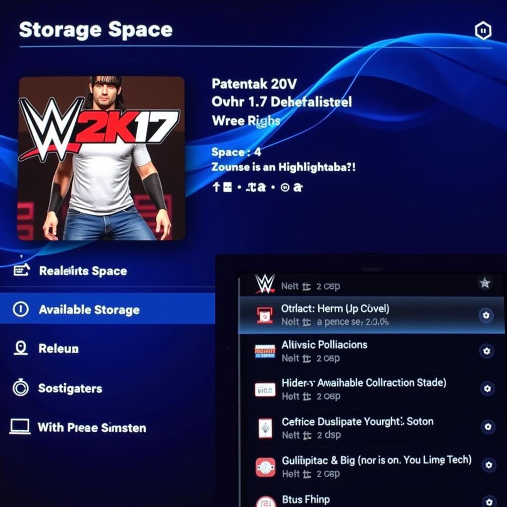 Managing Storage on PS4 for WWE 2K17