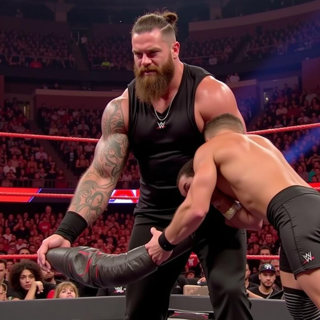 Màn trình diễn sức mạnh của Braun Strowman tại WWE Raw 21/05/2018