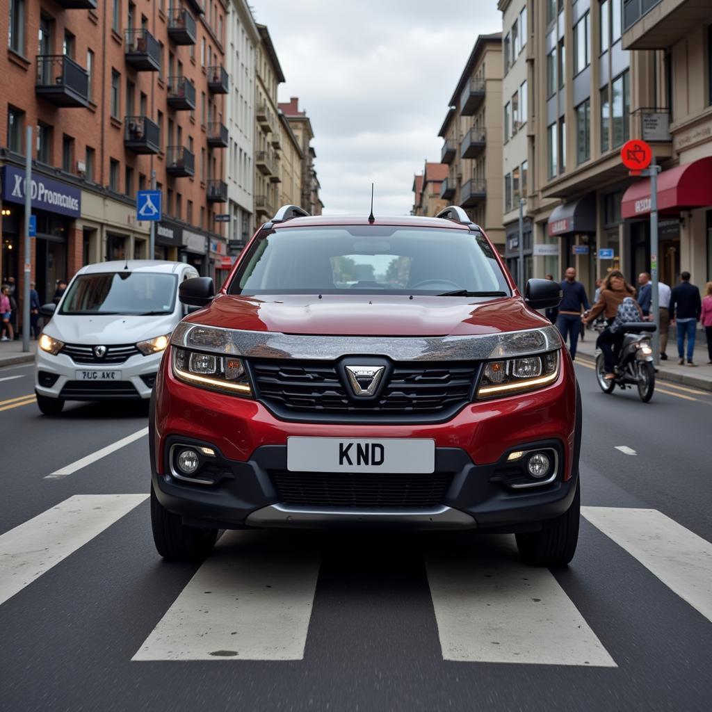 Dacia Kwid lưu thông trên đường phố đô thị