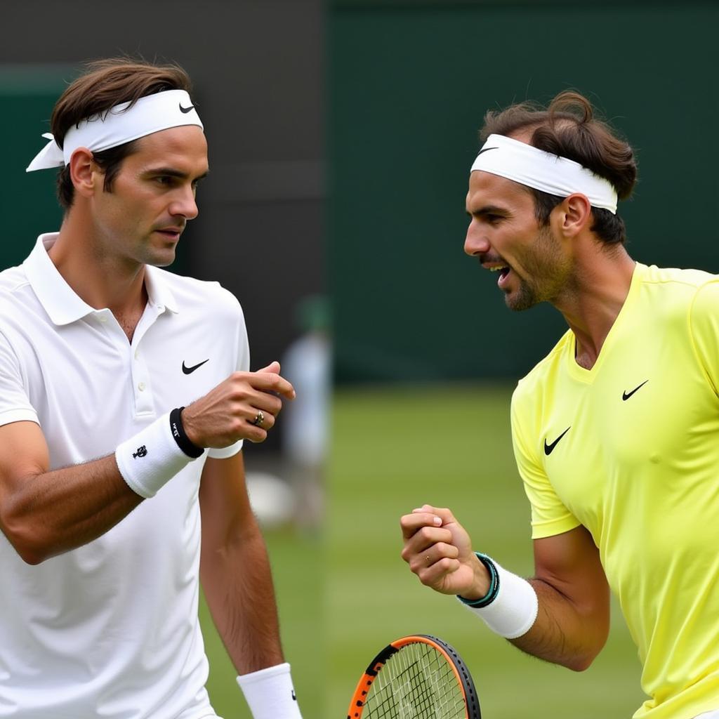 Trận bán kết Wimbledon 2019 giữa Federer và Nadal