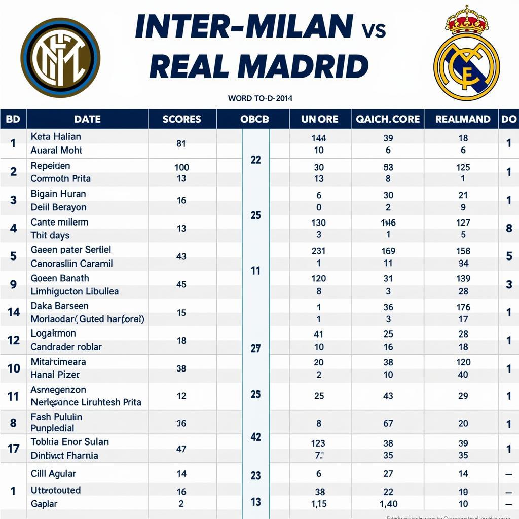 Lịch sử đối đầu Inter Milan vs Real Madrid