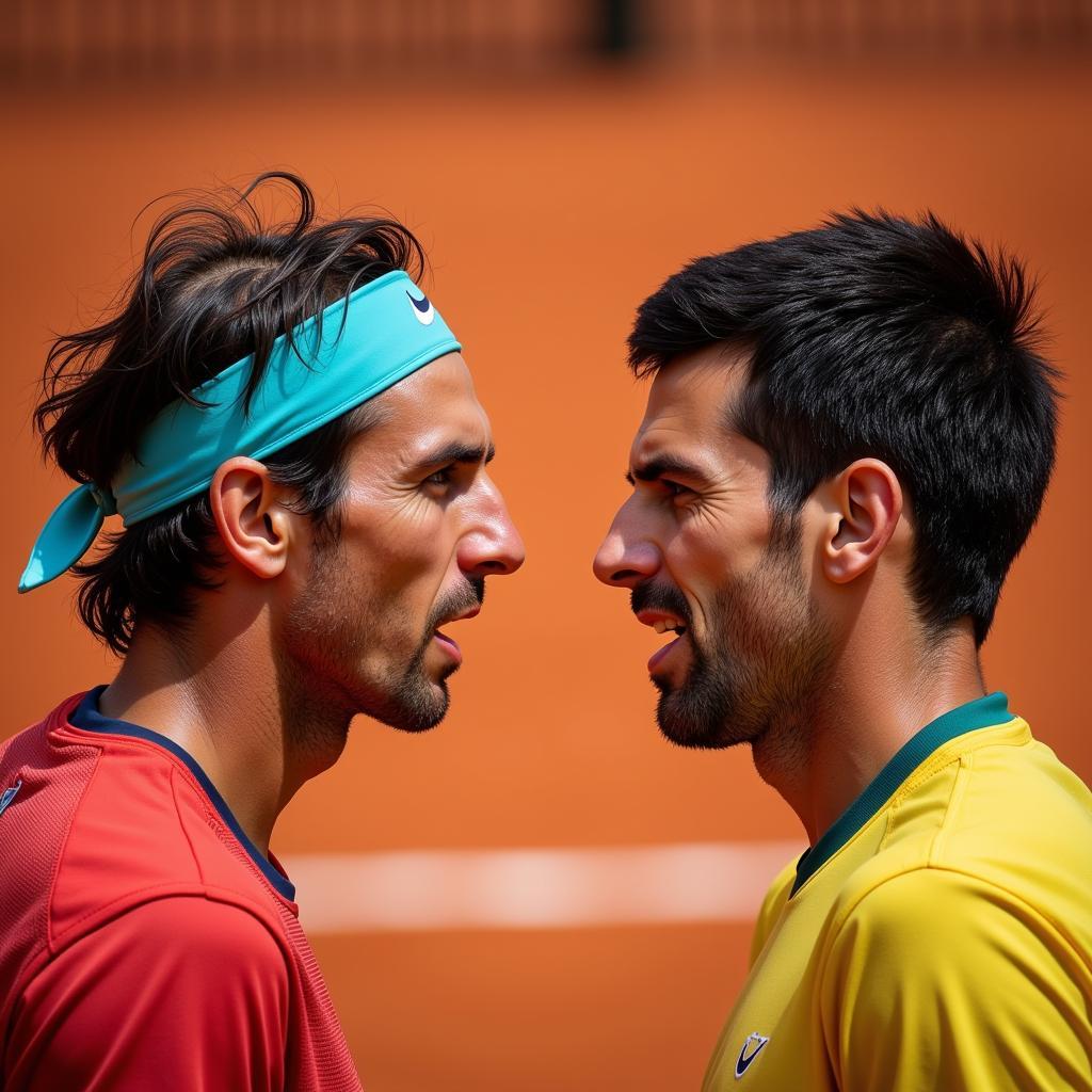 Nadal và Djokovic đối đầu trên sân đất nện